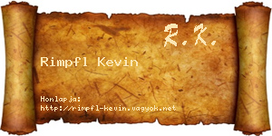 Rimpfl Kevin névjegykártya